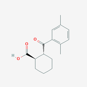 molecular formula C16H20O3 B1358957 trans-2-(2,5-Dimethylbenzoyl)cyclohexane-1-carboxylic acid CAS No. 733742-82-0