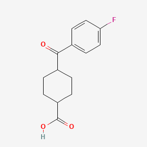 molecular formula C14H15FO3 B1358958 trans-4-(4-Fluorobenzoyl)cyclohexane-1-carboxylic acid CAS No. 736136-19-9