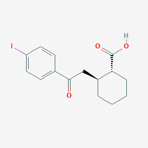 B1358962 trans-2-[2-(4-Iodophenyl)-2-oxoethyl]cyclohexane-1-carboxylic acid CAS No. 735274-97-2