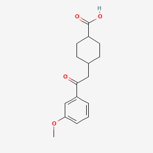 B1358964 cis-4-[2-(3-Methoxyphenyl)-2-oxoethyl]-cyclohexane-1-carboxylic acid CAS No. 735275-79-3