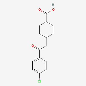 molecular formula C15H17ClO3 B1358966 顺式-4-[2-(4-氯苯基)-2-氧代乙基]-环己烷-1-羧酸 CAS No. 736136-53-1