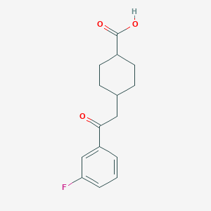 molecular formula C15H17FO3 B1358967 顺式-4-[2-(3-氟苯基)-2-氧代乙基]-环己烷-1-羧酸 CAS No. 736136-54-2
