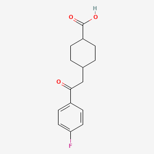 B1358968 cis-4-[2-(4-Fluorophenyl)-2-oxoethyl]-cyclohexane-1-carboxylic acid CAS No. 736136-55-3