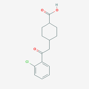 molecular formula C15H17ClO3 B1358969 顺式-4-[2-(2-氯苯基)-2-氧代乙基]-环己烷-1-羧酸 CAS No. 736136-57-5