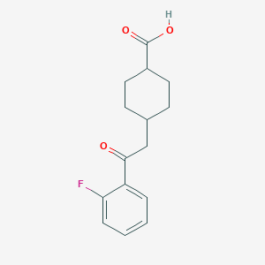 molecular formula C15H17FO3 B1358970 顺式-4-[2-(2-氟苯基)-2-氧代乙基]-环己烷-1-羧酸 CAS No. 736136-58-6