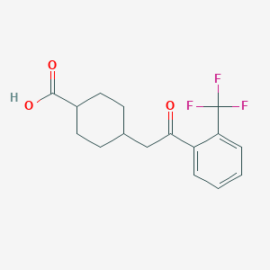 B1358972 cis-4-[2-Oxo-2-(2-trifluoromethylphenyl)-ethyl]cyclohexane-1-carboxylic acid CAS No. 736136-62-2