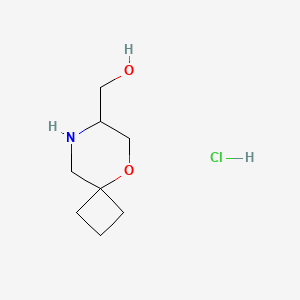 {5-Oxa-8-azaspiro[3.5]nonan-7-yl}methanolhydrochloride