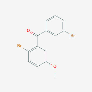 molecular formula C14H10Br2O2 B1358974 2,3'-二溴-5-甲氧基二苯甲酮 CAS No. 746651-87-6