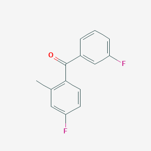 molecular formula C14H10F2O B1358975 3,4'-Difluoro-2'-methylbenzophenone CAS No. 746651-91-2