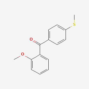 molecular formula C15H14O2S B1358976 2-甲氧基-4'-硫代甲基二苯甲酮 CAS No. 73242-08-7