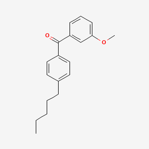 molecular formula C19H22O2 B1358980 3-Methoxy-4'-n-pentylbenzophenone CAS No. 750633-68-2