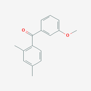 molecular formula C16H16O2 B1358981 2,4-二甲基-3'-甲氧基苯甲酮 CAS No. 750633-70-6