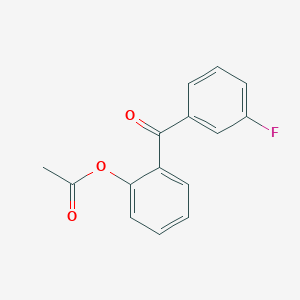 molecular formula C15H11FO3 B1358984 2-乙酰氧基-3'-氟苯甲酮 CAS No. 890099-01-1