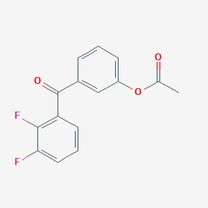 molecular formula C15H10F2O3 B1358988 3-乙酰氧基-2',3'-二氟二苯甲酮 CAS No. 890100-12-6