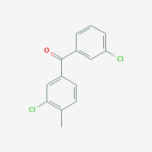 molecular formula C14H10Cl2O B1359002 3,3'-Dichloro-4'-methylbenzophenone CAS No. 951890-84-9