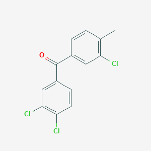 molecular formula C14H9Cl3O B1359003 4-Methyl-3,3',4'-trichlorobenzophenone CAS No. 951891-04-6