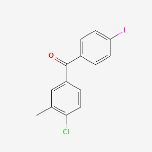 molecular formula C14H10ClIO B1359006 4-Chloro-4'-iodo-3-methylbenzophenone CAS No. 951891-23-9