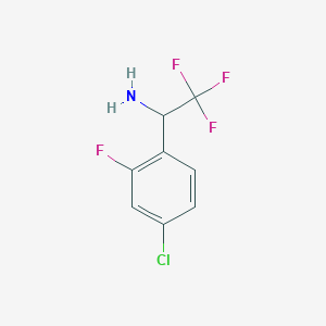 1-(4-Chloro-2-fluorophenyl)-2,2,2-trifluoroethan-1-amine