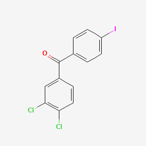molecular formula C13H7Cl2IO B1359009 3,4-Dichloro-4'-iodobenzophenone CAS No. 951891-50-2