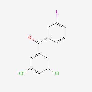 molecular formula C13H7Cl2IO B1359011 3,5-Dichloro-3'-iodobenzophenone CAS No. 951891-59-1