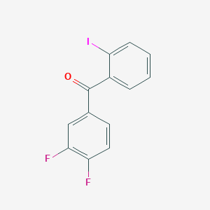 molecular formula C13H7F2IO B1359013 3,4-二氟-2'-碘苯甲酮 CAS No. 951891-68-2
