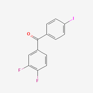 molecular formula C13H7F2IO B1359015 3,4-Difluoro-4'-iodobenzophenone CAS No. 951891-74-0