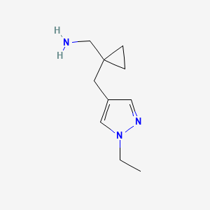 (1-((1-Ethyl-1h-pyrazol-4-yl)methyl)cyclopropyl)methanamine