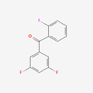 molecular formula C13H7F2IO B1359016 3,5-二氟-2'-碘二苯甲酮 CAS No. 951891-80-8