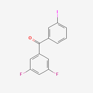 molecular formula C13H7F2IO B1359017 3,5-Difluoro-3'-iodobenzophenone CAS No. 951891-83-1