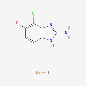 7-chloro-6-fluoro-1H-1,3-benzodiazol-2-amine hydrobromide