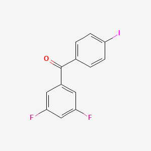 molecular formula C13H7F2IO B1359018 3,5-二氟-4'-碘二苯甲酮 CAS No. 951891-86-4