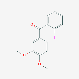 molecular formula C15H13IO3 B1359019 3,4-Dimethoxy-2'-iodobenzophenone CAS No. 951891-89-7