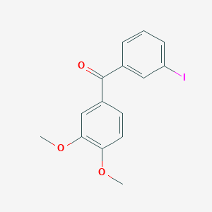 molecular formula C15H13IO3 B1359020 3,4-二甲氧基-3'-碘二苯甲酮 CAS No. 951891-92-2