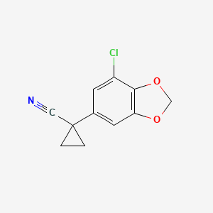 1-(7-Chloro-1,3-dioxaindan-5-yl)cyclopropane-1-carbonitrile