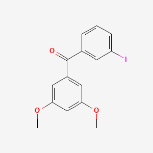 molecular formula C15H13IO3 B1359021 3,5-二甲氧基-3'-碘代二苯甲酮 CAS No. 951892-16-3