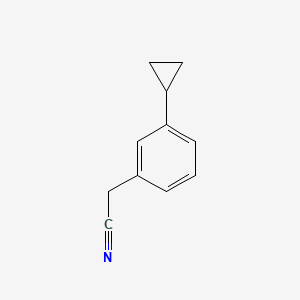 molecular formula C11H11N B13590225 2-(3-Cyclopropylphenyl)acetonitrile 