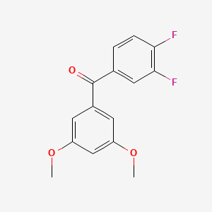 molecular formula C15H12F2O3 B1359023 3,4-Difluoro-3',5'-dimethoxybenzophenone CAS No. 951892-28-7