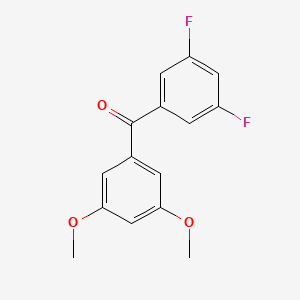 molecular formula C15H12F2O3 B1359024 3,5-Difluoro-3',5'-dimethoxybenzophenone CAS No. 951892-32-3