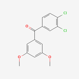 molecular formula C15H12Cl2O3 B1359025 3,4-Dichloro-3',5'-dimethoxybenzophenone CAS No. 951892-36-7