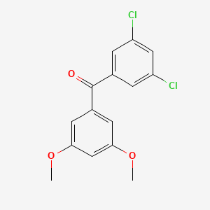 molecular formula C15H12Cl2O3 B1359026 3,5-Dichloro-3',5'-dimethoxybenzophenone CAS No. 951892-40-3