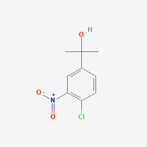 molecular formula C9H10ClNO3 B13590273 2-(4-Chloro-3-nitrophenyl)propan-2-ol CAS No. 1934635-77-4