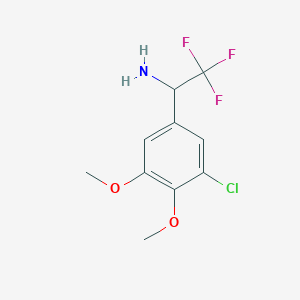 1-(3-Chloro-4,5-dimethoxyphenyl)-2,2,2-trifluoroethan-1-amine