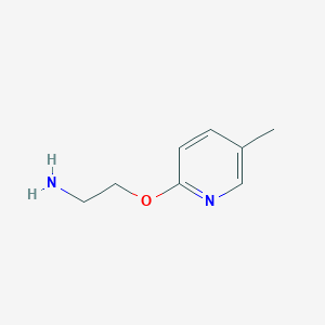 molecular formula C8H12N2O B13590300 2-(2-Aminoethoxy)-5-methylpyridine 