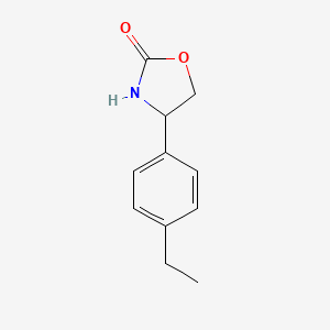 molecular formula C11H13NO2 B13590311 4-(4-Ethylphenyl)oxazolidin-2-one 