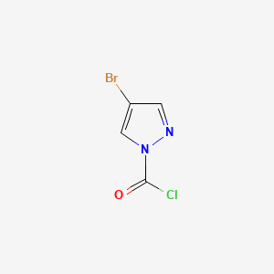 molecular formula C4H2BrClN2O B13590323 4-bromo-1H-pyrazole-1-carbonylchloride 