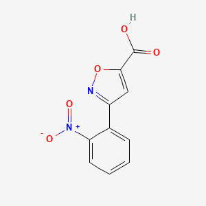 molecular formula C10H6N2O5 B13590337 3-(2-Nitrophenyl)-5-isoxazolecarboxylic acid CAS No. 899820-06-5