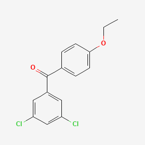 molecular formula C15H12Cl2O2 B1359034 3,5-Dichloro-4'-ethoxybenzophenone CAS No. 951884-70-1