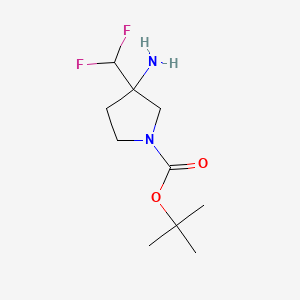 molecular formula C10H18F2N2O2 B13590341 Tert-butyl3-amino-3-(difluoromethyl)pyrrolidine-1-carboxylate CAS No. 2792186-54-8