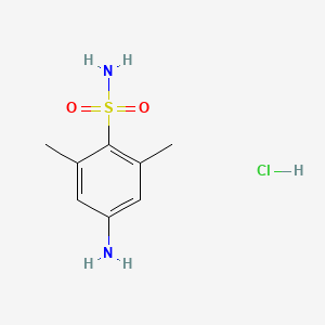 molecular formula C8H13ClN2O2S B13590349 4-Amino-2,6-dimethylbenzene-1-sulfonamidehydrochloride 