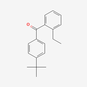 molecular formula C19H22O B1359036 4-Tert-butyl-2'-ethylbenzophenone CAS No. 951884-94-9